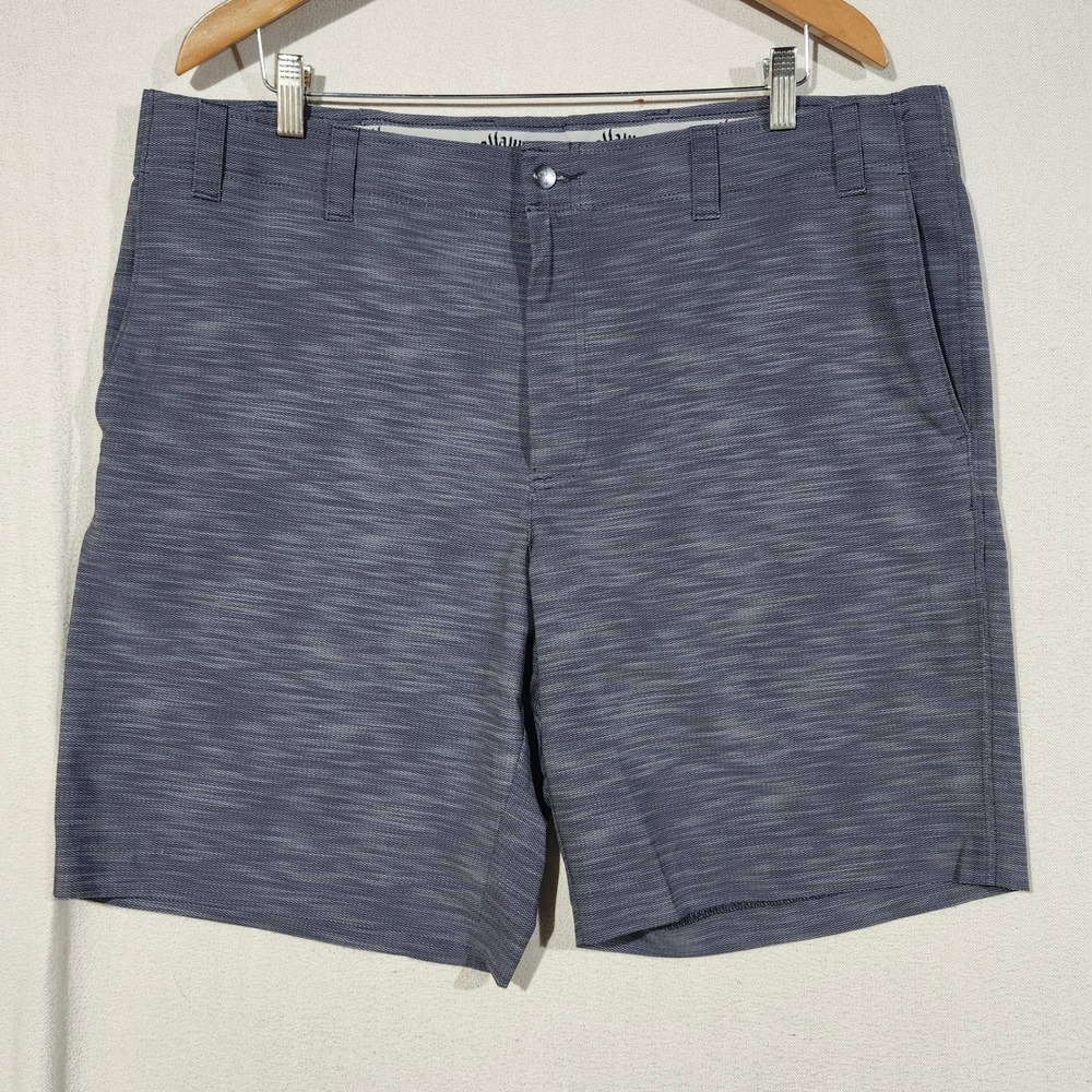 Callaway Mens Golf Shorts 40 Grey Black Chevron Space Dye Performance Stretch